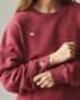 Unisex Relaxed French Terry Crew Sweatshirt - Valentine's Day - Bonfire Red